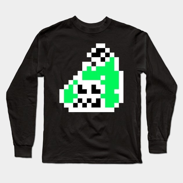 Black 8-Bit FishFry Long Sleeve T-Shirt by muchuchubacca